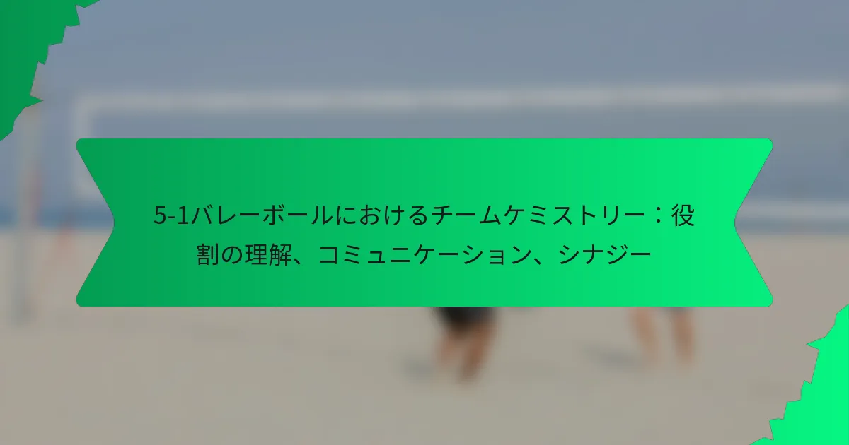 5-1バレーボールにおけるチームケミストリー：役割の理解、コミュニケーション、シナジー